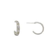 Sedimentary Sparkle Hoops - Sterling Silver
