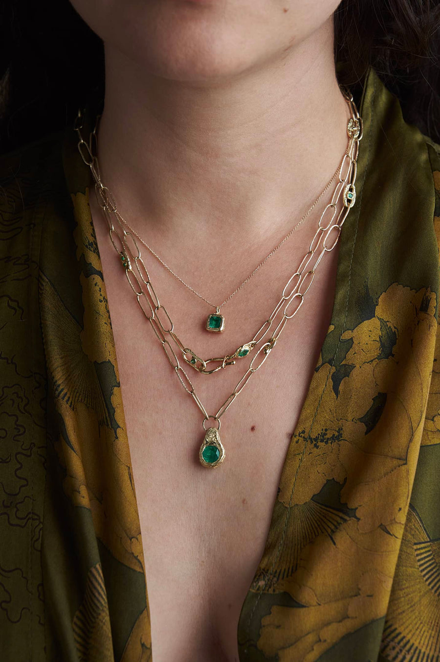 Emerald Petra Necklace