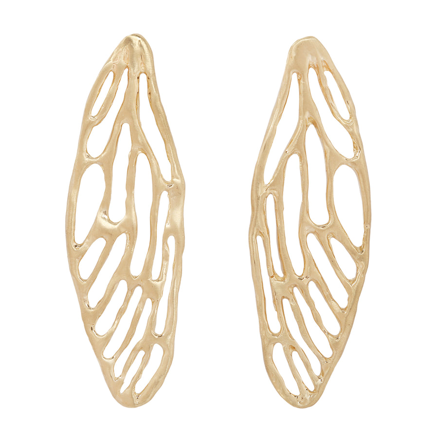 Medium Cicada Wing Earrings