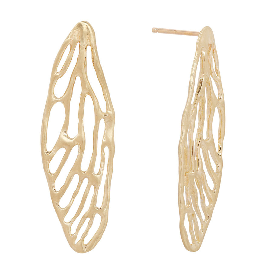 Medium Cicada Wing Earrings