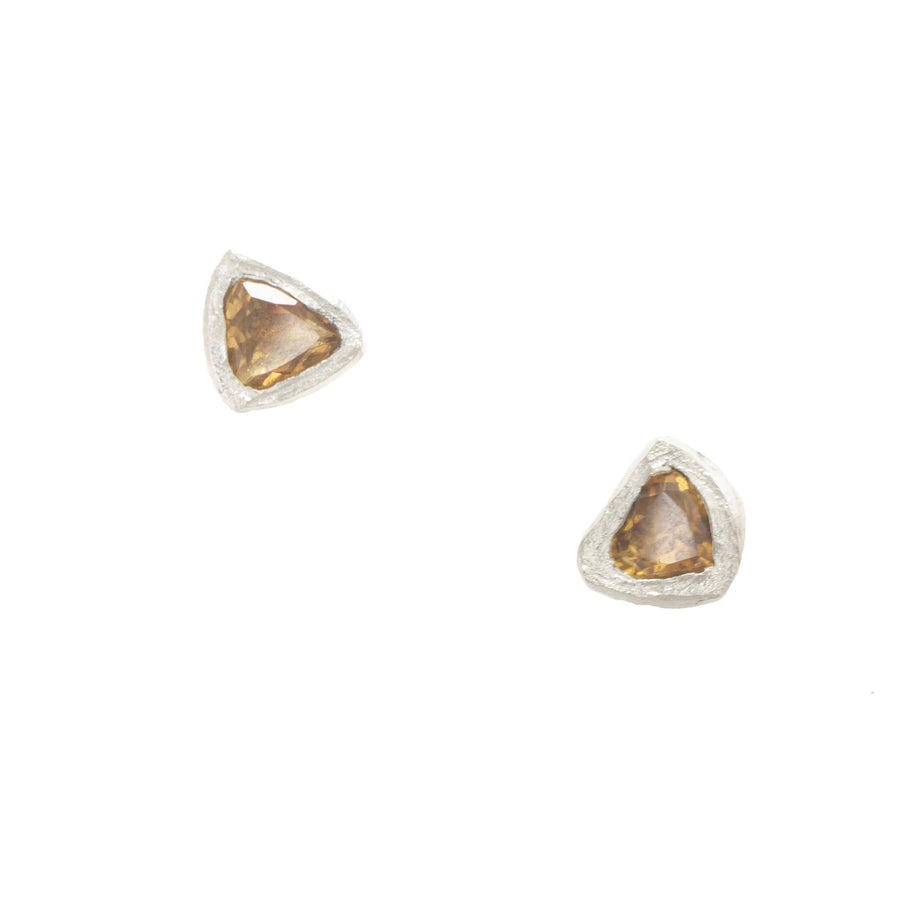 Silver Citrine Petra Stud