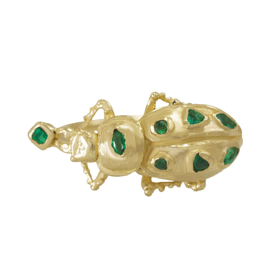 Emerald Pinacate Beetle Ring