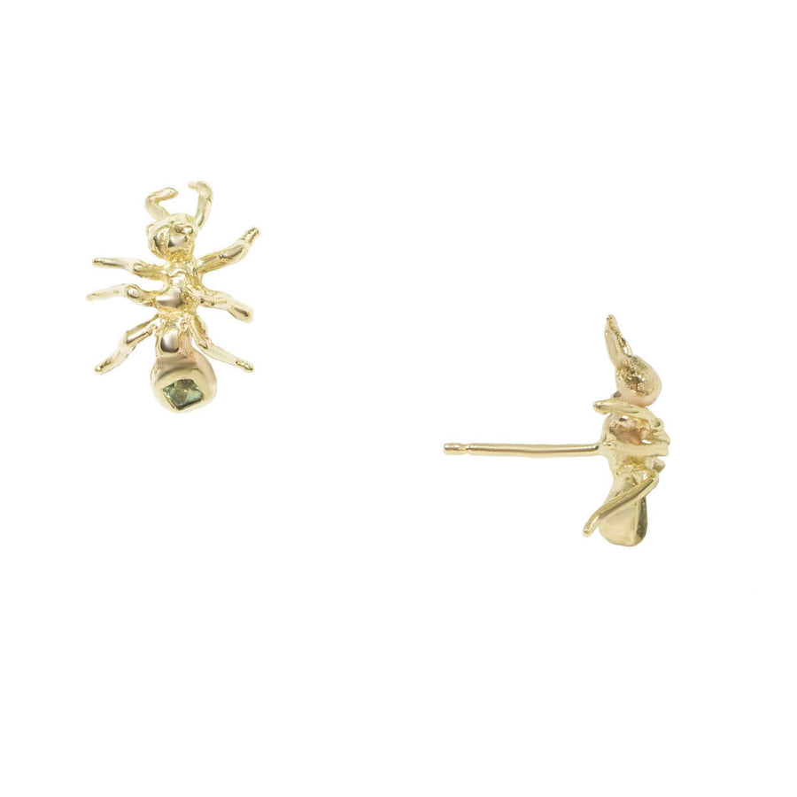 Gold Ant Earrings