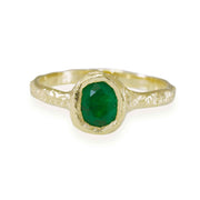 Oval Emerald Metamorphic Ring