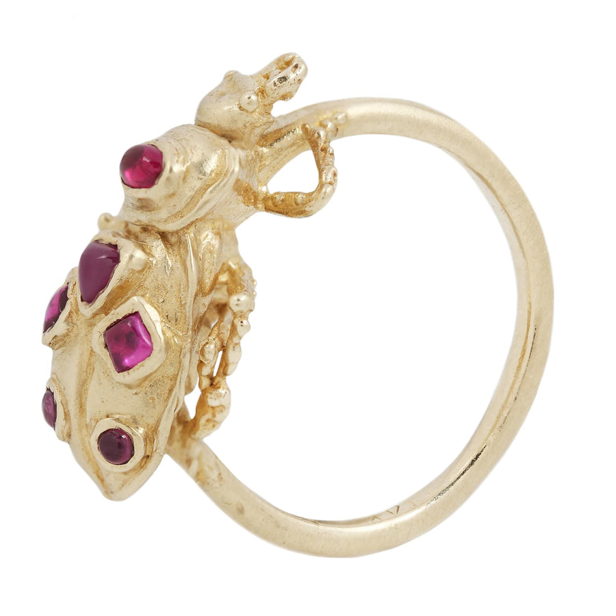 Ruby Pinacate Beetle Ring